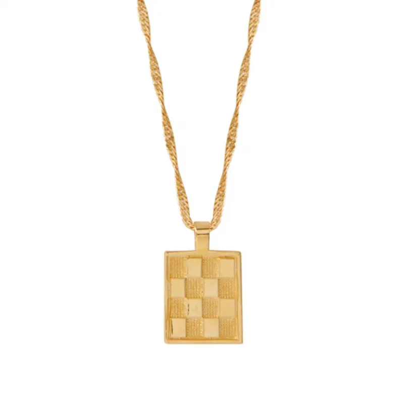 Matte Simple Pendant Necklace-1