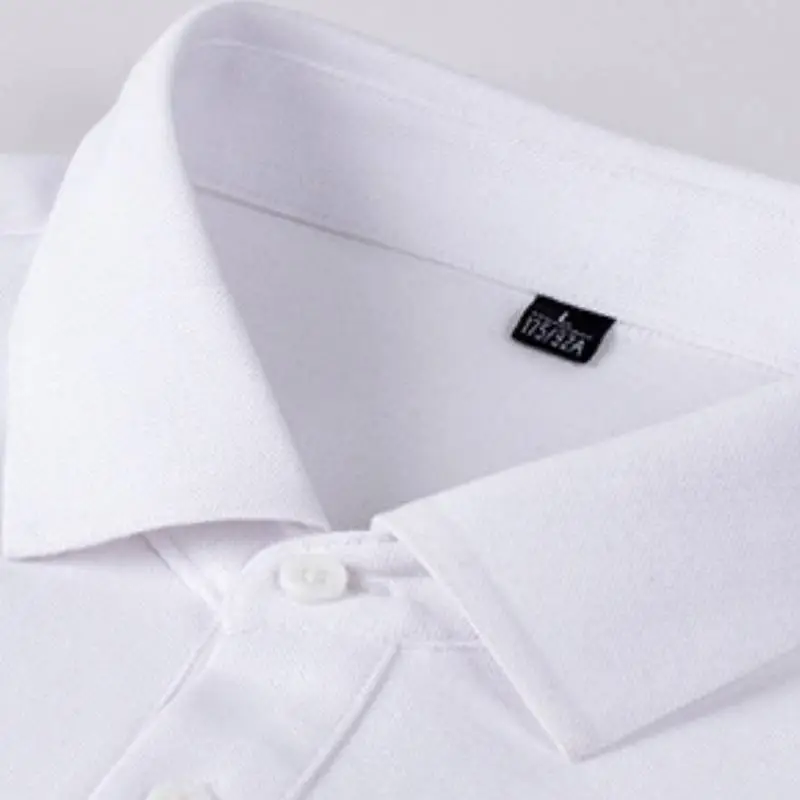 Short sleeved Embroidered Cotton Lapel T shirt-8