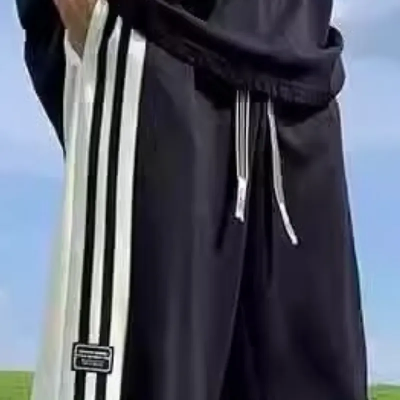 Retro Trendy Side Stripe Sweatpants-7