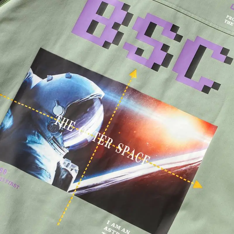 Astronaut Print Plaid Trendy Shirt-4