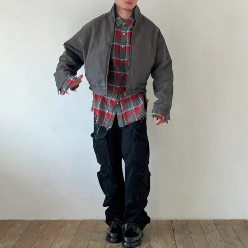 Trendy Loose Washed Old Jacket-1