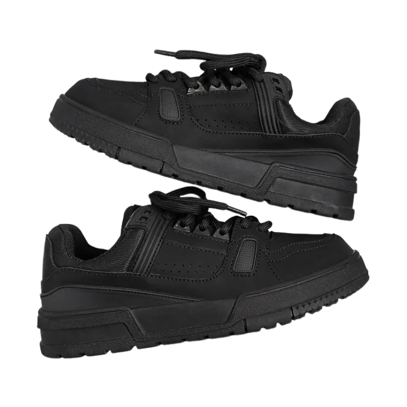 Casual Trendy Low-top Sneakers Black 43 - POIZON