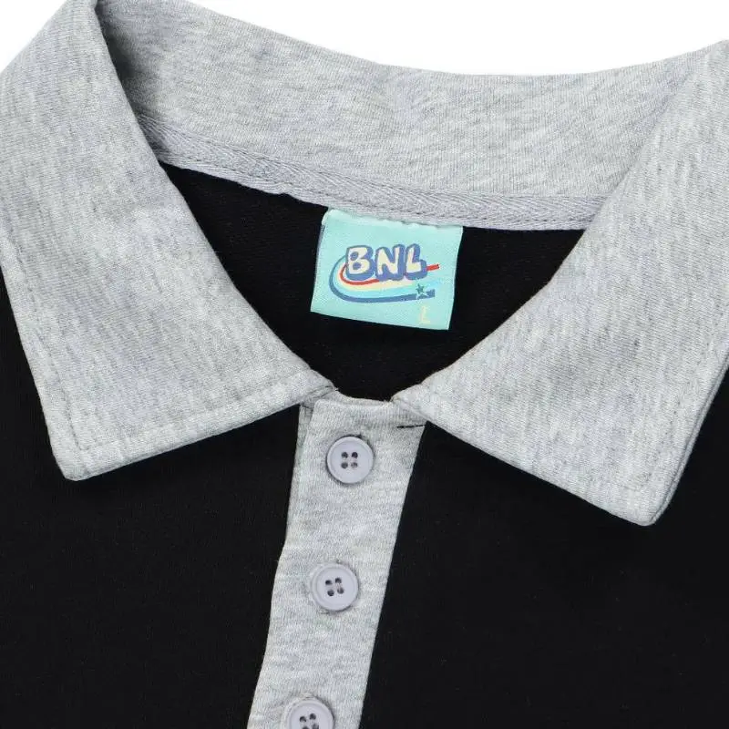 Retro Trendy Letter Print Polo Shirt-2