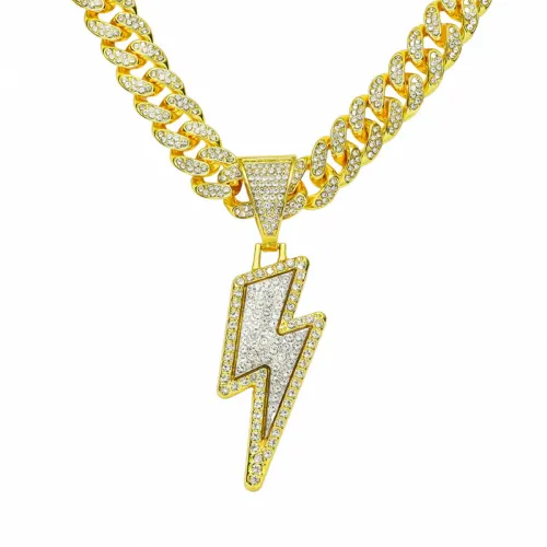 Lightning Diamond Pendant Necklace