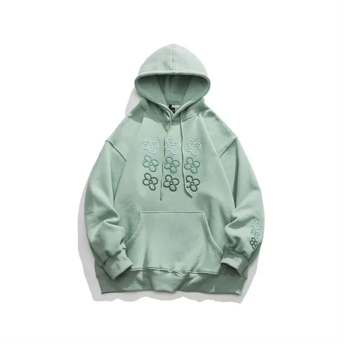 Letter Embroidered Hooded Sweater