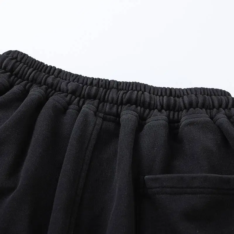 Tide Basic Paragraph Splicing Drawstring Shorts-2