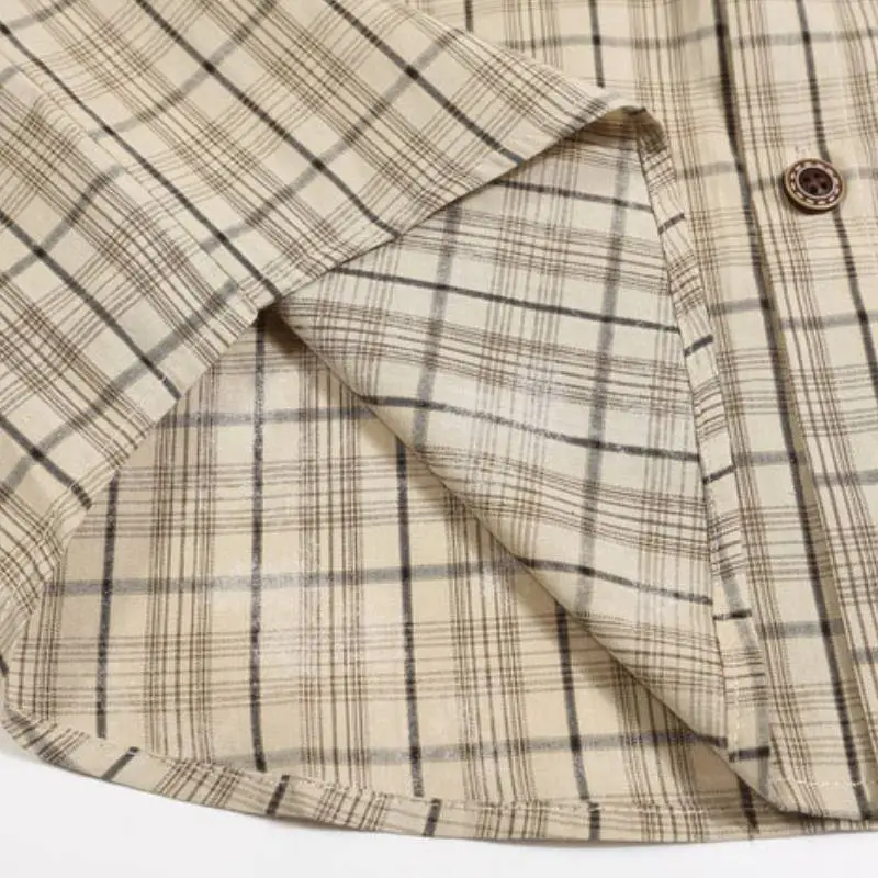 Fashion Plaid Retro Shirt-2