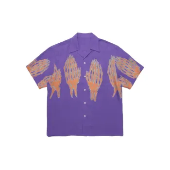 Ghost Claw Casual Print Hawaiian Short sleeved Shirt
