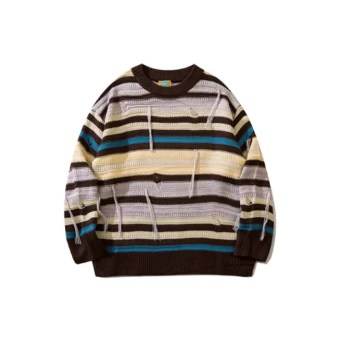 Striped Loose Long Sleeve Knitwear