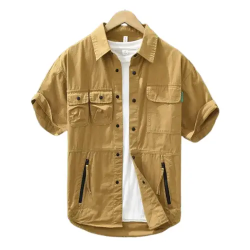 Versatile Pocket Workwear Shirt