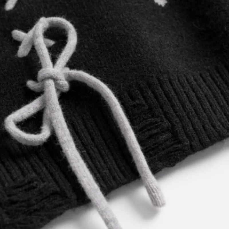 Meteor Falling Loose Crewneck Knitted Sweater-10
