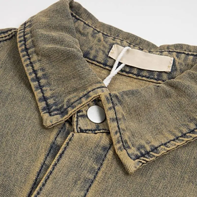Loose Denim Short Sleeved Shirt-2