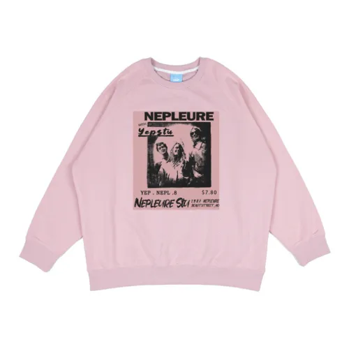 Loose Dirty Pink Round Neck Sweatshirt