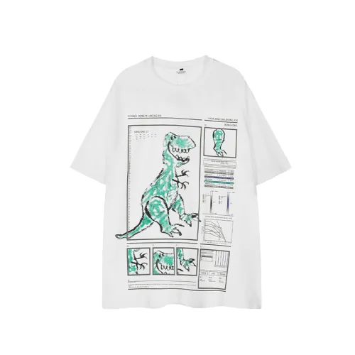 Cartoon Dinosaur Print Short-sleeved T-shirt