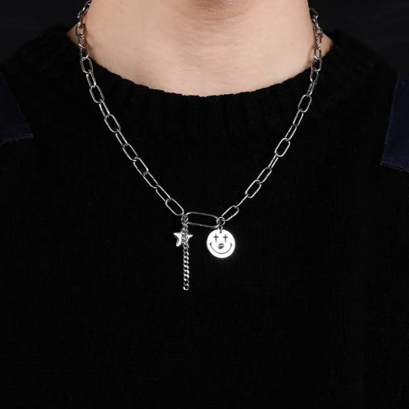 Smiley Face Spliced Necklace-1