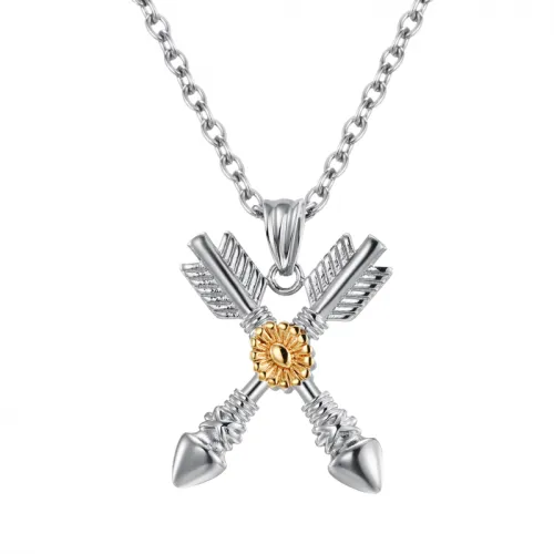 Street Retro Arrow Sunflower Trendy Necklace