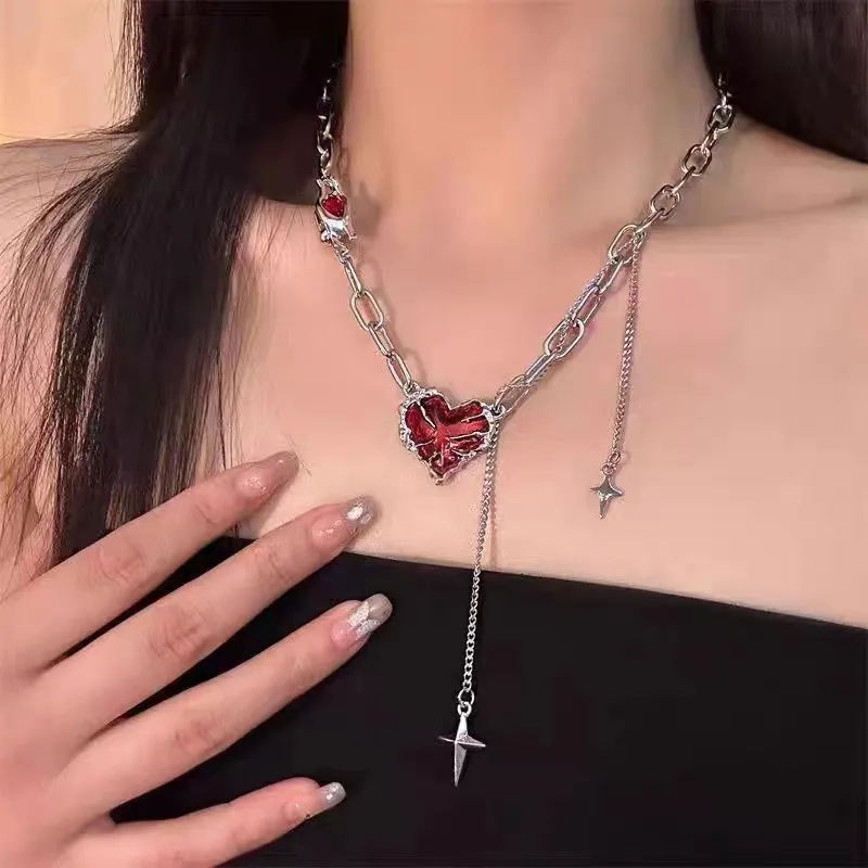 Hip hop Fringe Chain Necklace-1