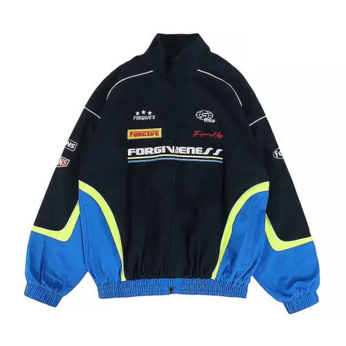 New Fashion Brand Racing Suit Lapel Charge Jacket