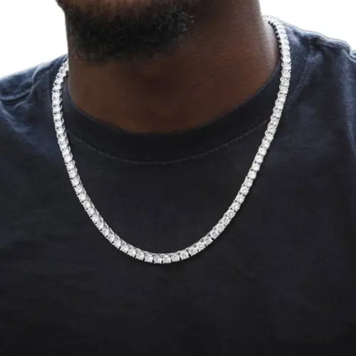 Hip-Hop Alloy Rhinestone Necklace