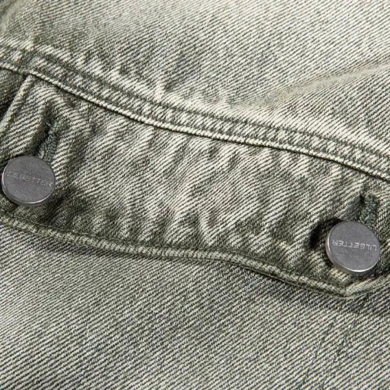 LILBETTER Vintage Washed Denim Jacket-5