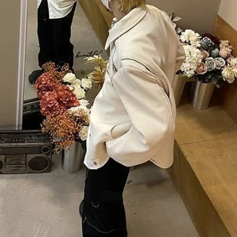 Trendy Button Zipper Lapel Jacket-1