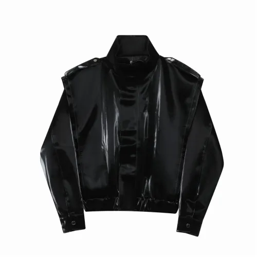 Shoulder Fake Two-Piece Leather Jacket