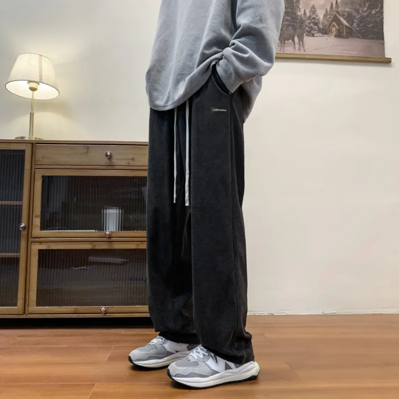 Trendy Loose Large Size Corduroy Pants-6