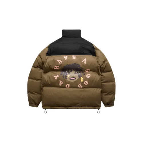 HARSH AND CRUEL Street Hand-painted Cartoon Dirty Braids Gold Teeth Warm Loose Stand Collar Cotton-padded Jacket