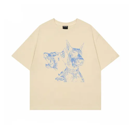 Loose Dog Print T-Shirt