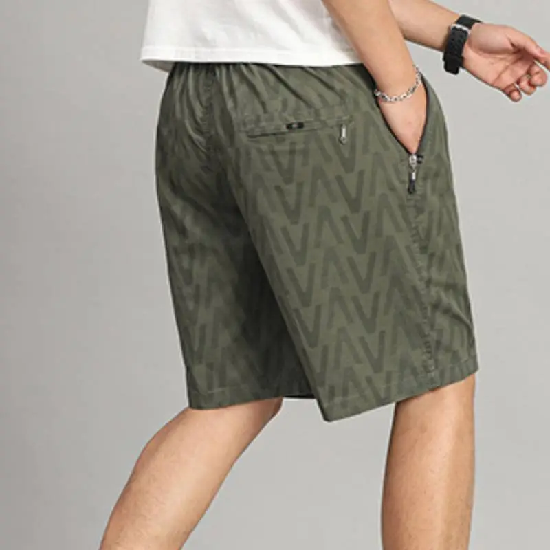 Loose Breathable Large Size Elastic Waist Pants-5