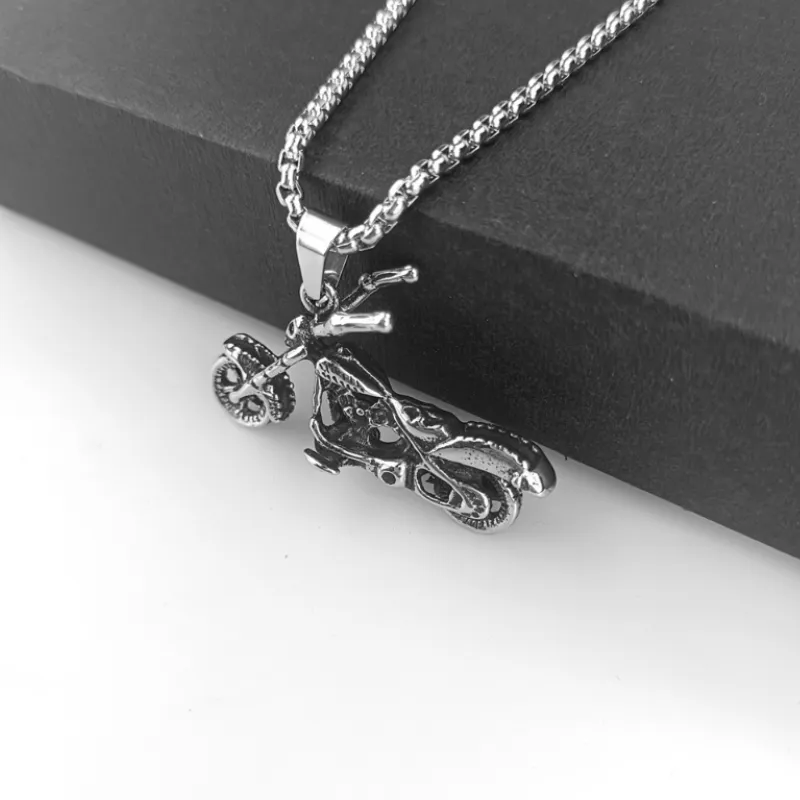 Stainless Steel Motorcycle Necklace-6
