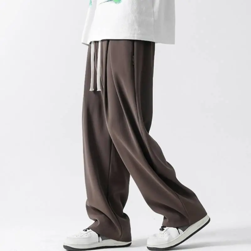 Loose Straight Wide Leg Casual Pants-5