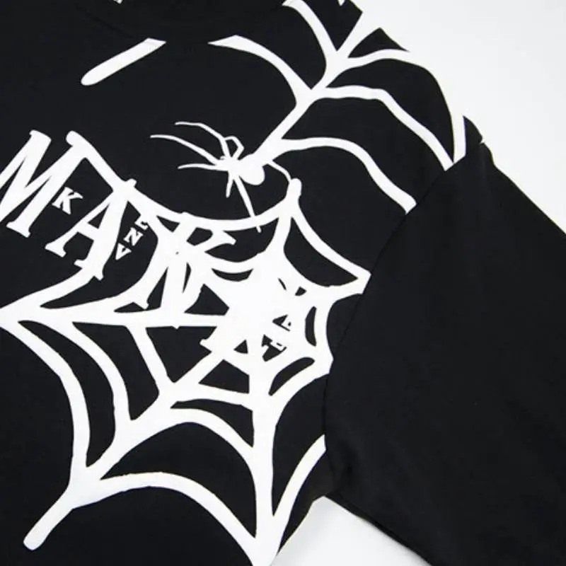 Retro Spider Bubble Print T Shirt-6