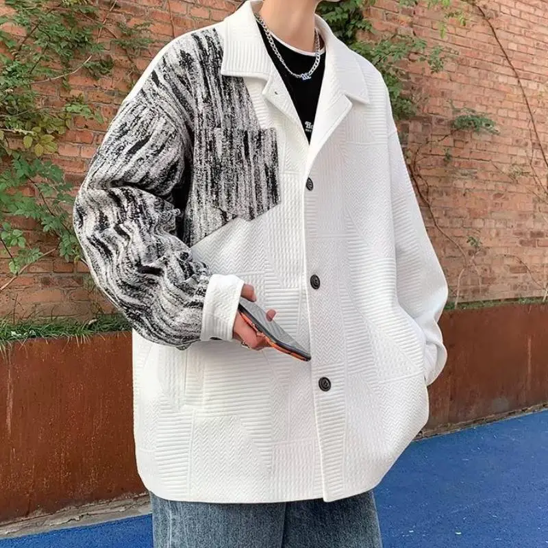 Trendy Jacket with Contrasting Colors-3