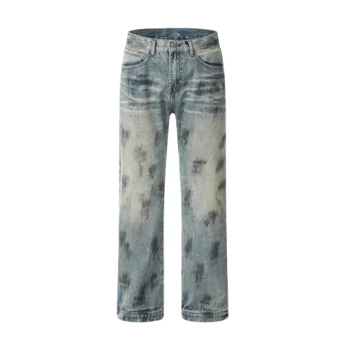 Retro Washed High Street Straight Loose Jeans