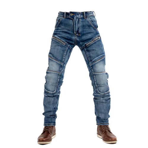 Motorcycle Jeans High Elastic