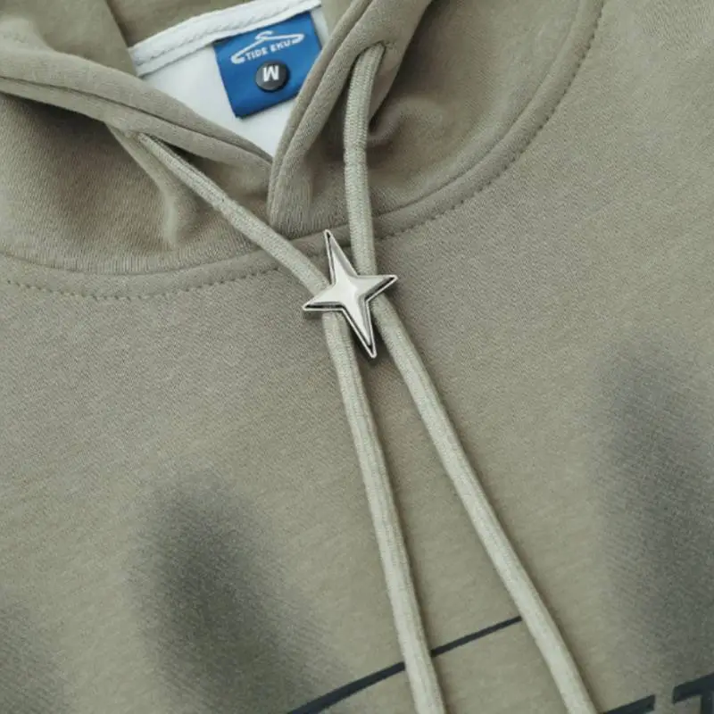 Fashion Star Printed Loose Hoodie-2