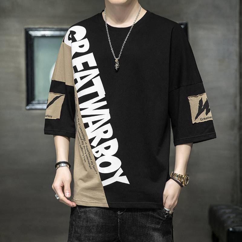 Short-sleeved Printed T-shirt - POIZON