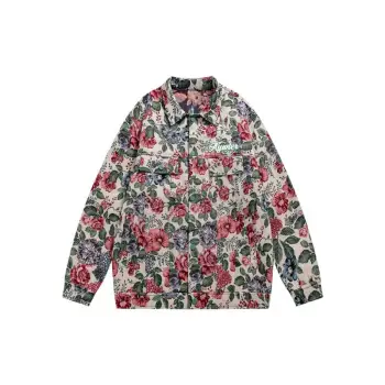 Vintage Floral Back Embroidered Jacket