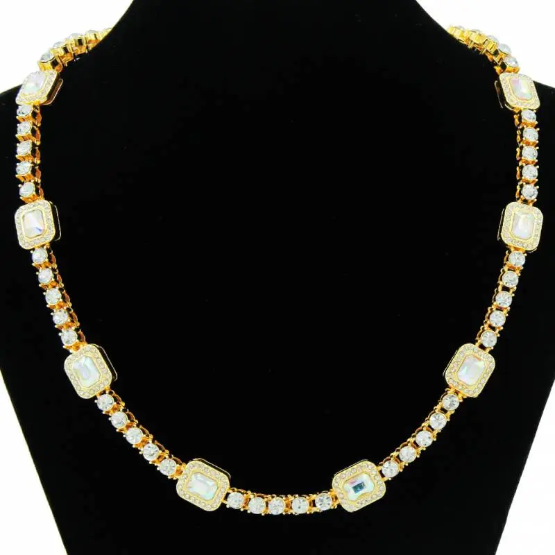 Splicing Colored Diamond Necklace-1