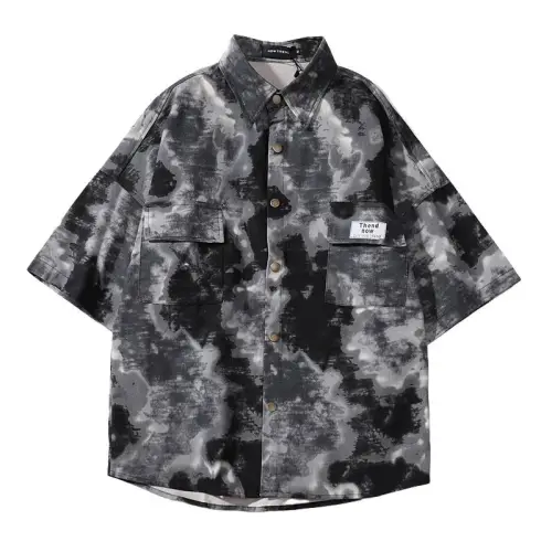 Retro West Coast Camouflage Short-Sleeved Shirt