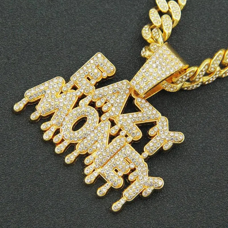 Creative Splicing Letter Pendant Necklace-4