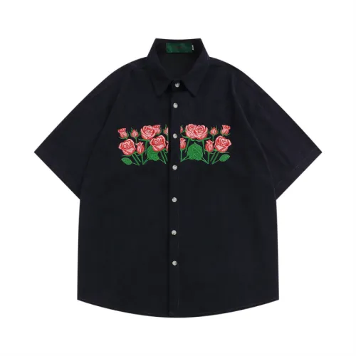 Embroidered Short-Sleeved Shirt