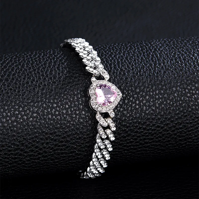 Zircon Cuban Chain Necklace-8