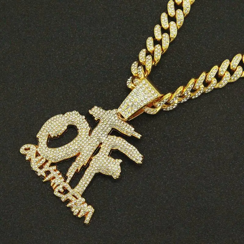 Splicing Letter Pendant Necklace-2