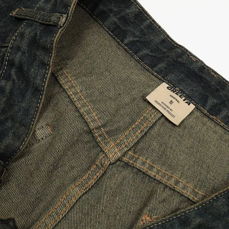 Retro Heavy Industry Washed Jeans-3