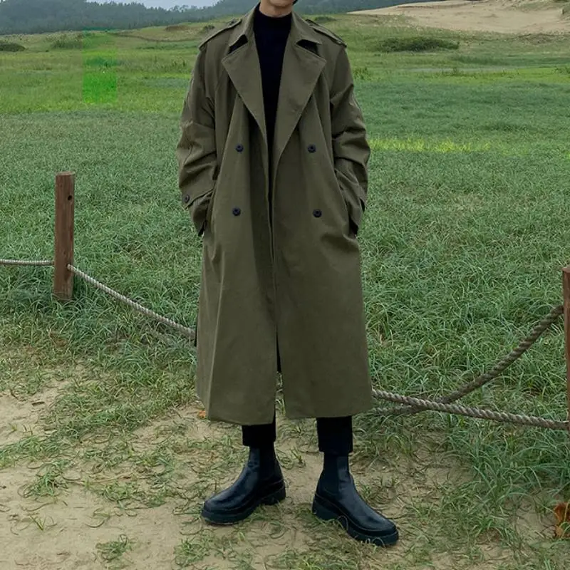 Trench Mid length Over the knee Loose Coat-2