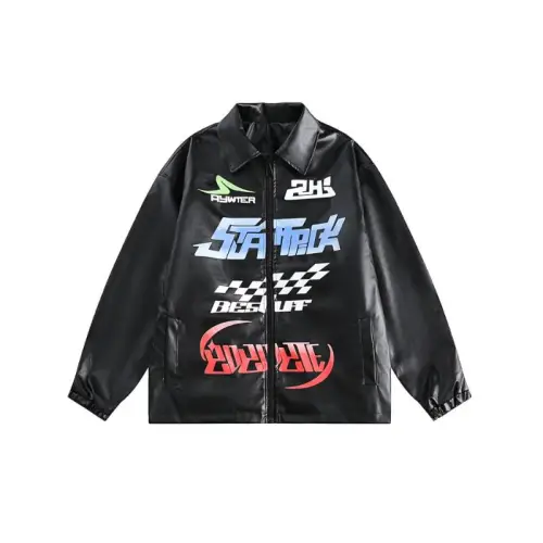 Fashion Retro Racing Harajuku Motorcycle PU Leather Jacket