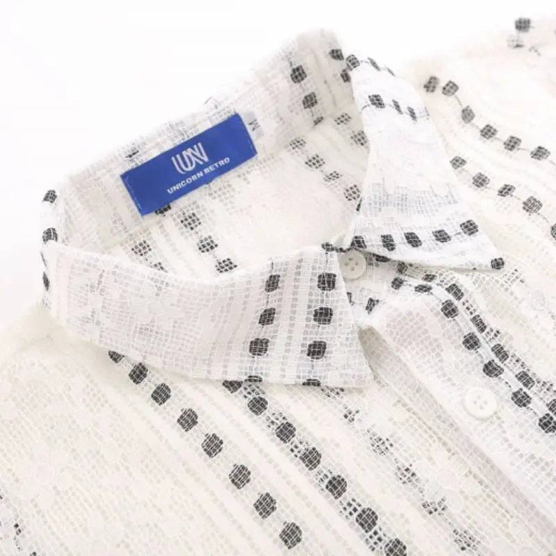 Loose Style Hollow Design Chanel Shirt-2