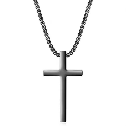 Hip-Hop Titanium Steel Cross Necklace